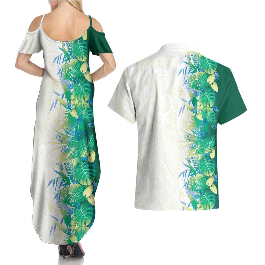 Hawaii Tropical Plant Omaomao Couples Matching Summer Maxi Dress and Hawaiian Shirt Vibrant Polynesian Pattern LT01 - Polynesian Pride