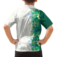 Hawaii Tropical Plant Omaomao Family Matching Puletasi and Hawaiian Shirt Vibrant Polynesian Pattern