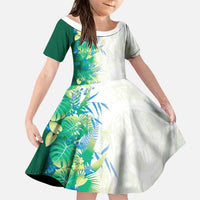 Hawaii Tropical Plant Omaomao Family Matching Summer Maxi Dress and Hawaiian Shirt Vibrant Polynesian Pattern