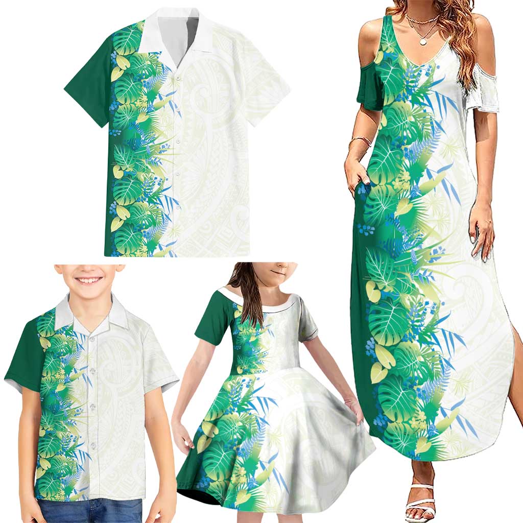 Hawaii Tropical Plant Omaomao Family Matching Summer Maxi Dress and Hawaiian Shirt Vibrant Polynesian Pattern LT01 - Polynesian Pride