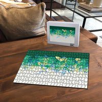 Hawaii Tropical Plant Omaomao Puzzle Vibrant Polynesian Pattern