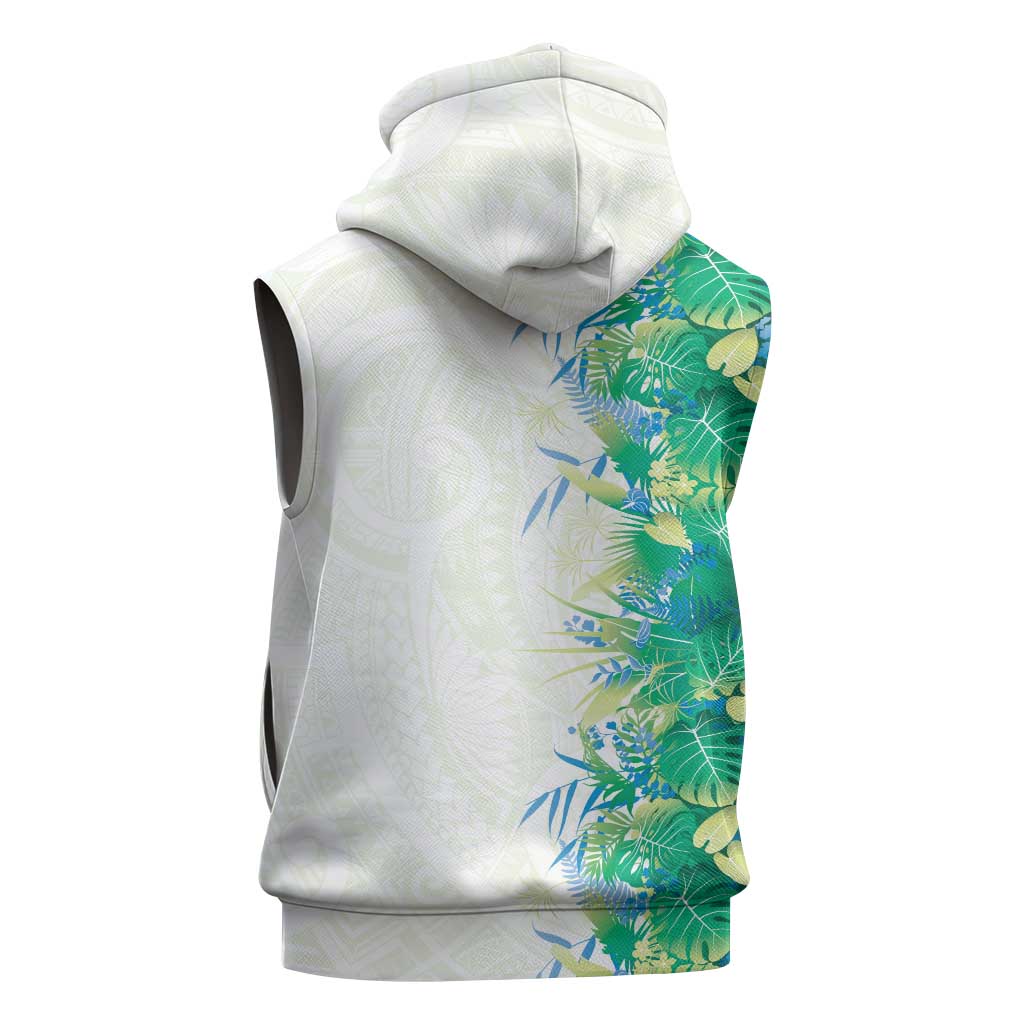 Hawaii Tropical Plant Omaomao Sleeveless Hoodie Vibrant Polynesian Pattern LT01 - Polynesian Pride