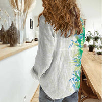Hawaii Tropical Plant Omaomao Women Casual Shirt Vibrant Polynesian Pattern LT01 - Polynesian Pride