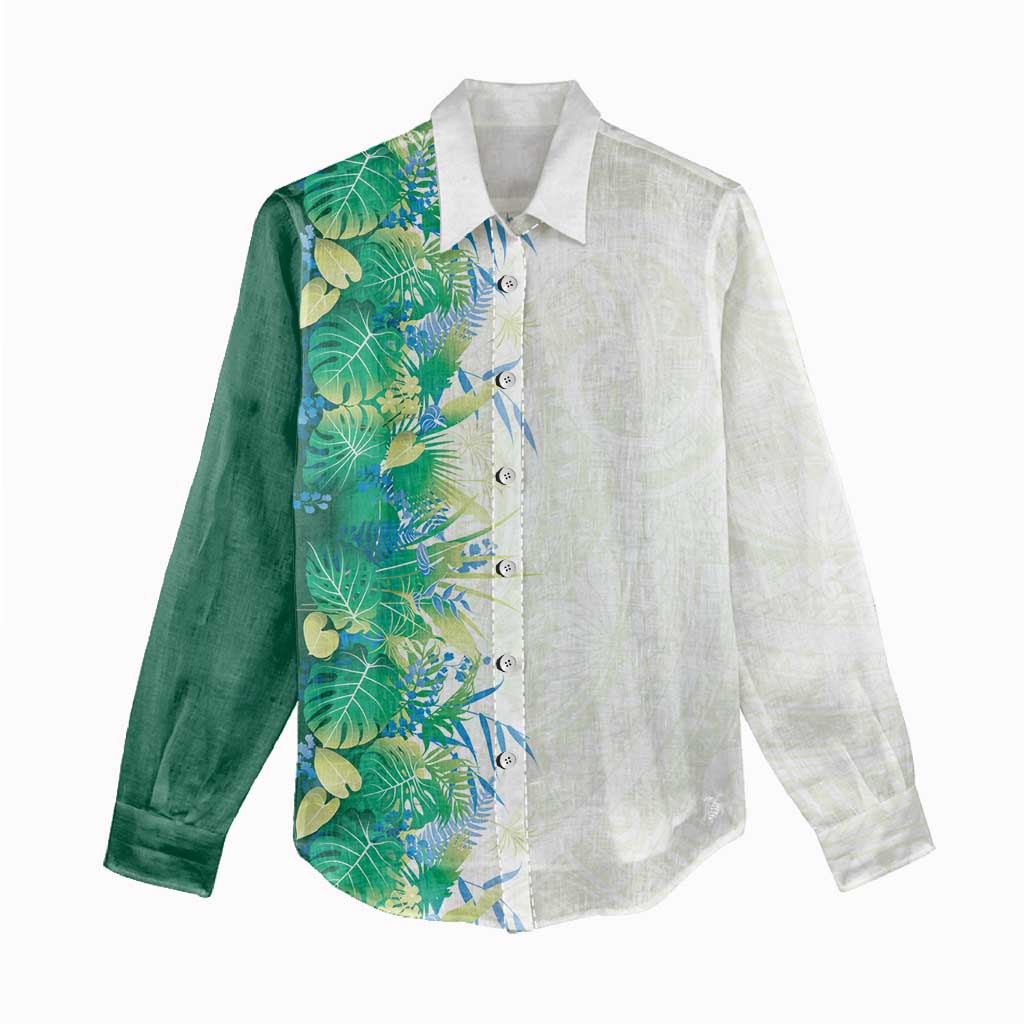 Hawaii Tropical Plant Omaomao Women Casual Shirt Vibrant Polynesian Pattern LT01 - Polynesian Pride