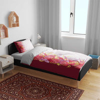 Hawaii Tropical Plant Akala Bedding Set Vibrant Polynesian Pattern