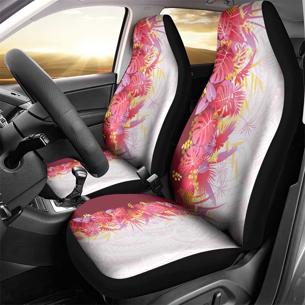 Hawaii Tropical Plant Akala Car Seat Cover Vibrant Polynesian Pattern