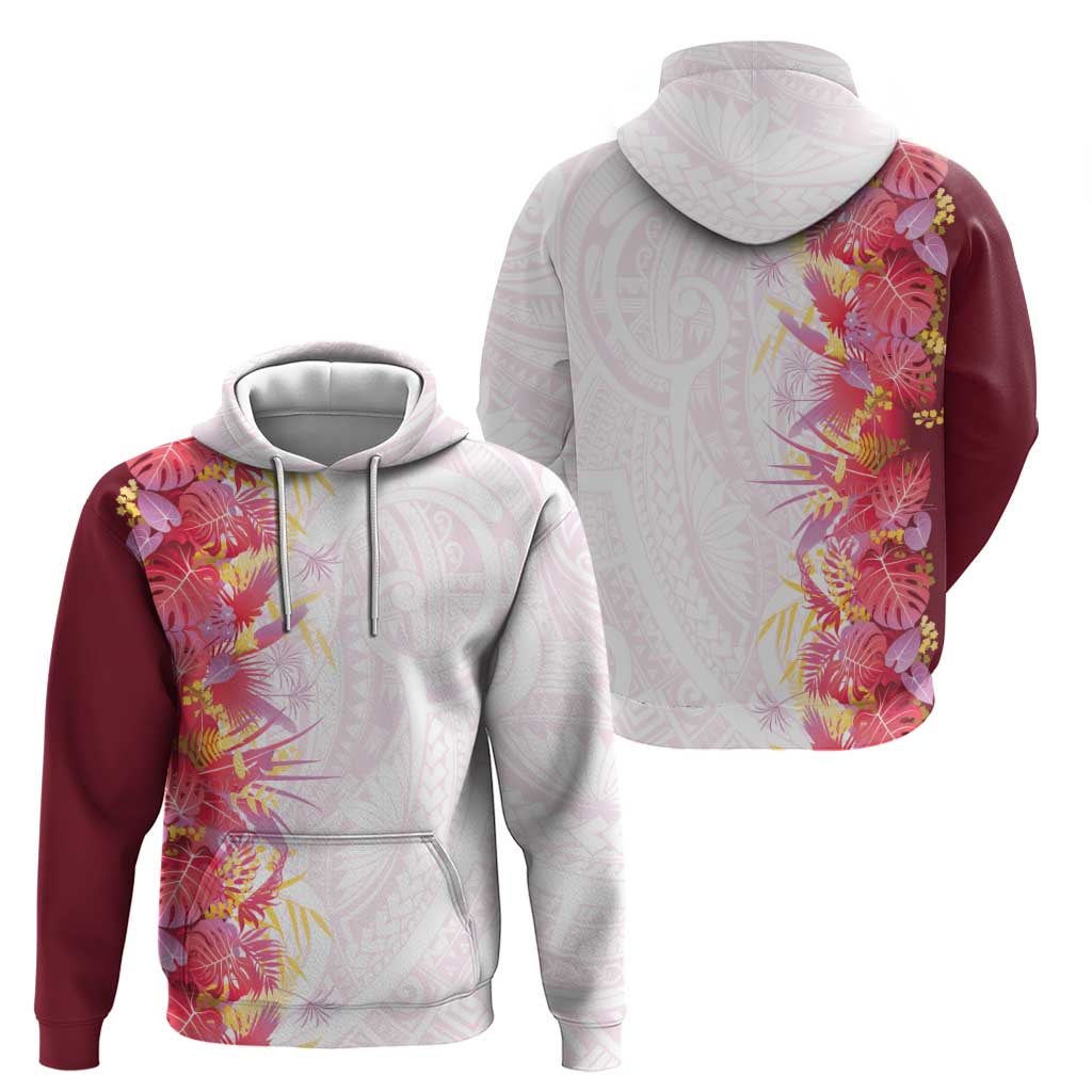 Hawaii Tropical Plant Akala Hoodie Vibrant Polynesian Pattern LT01 - Polynesian Pride