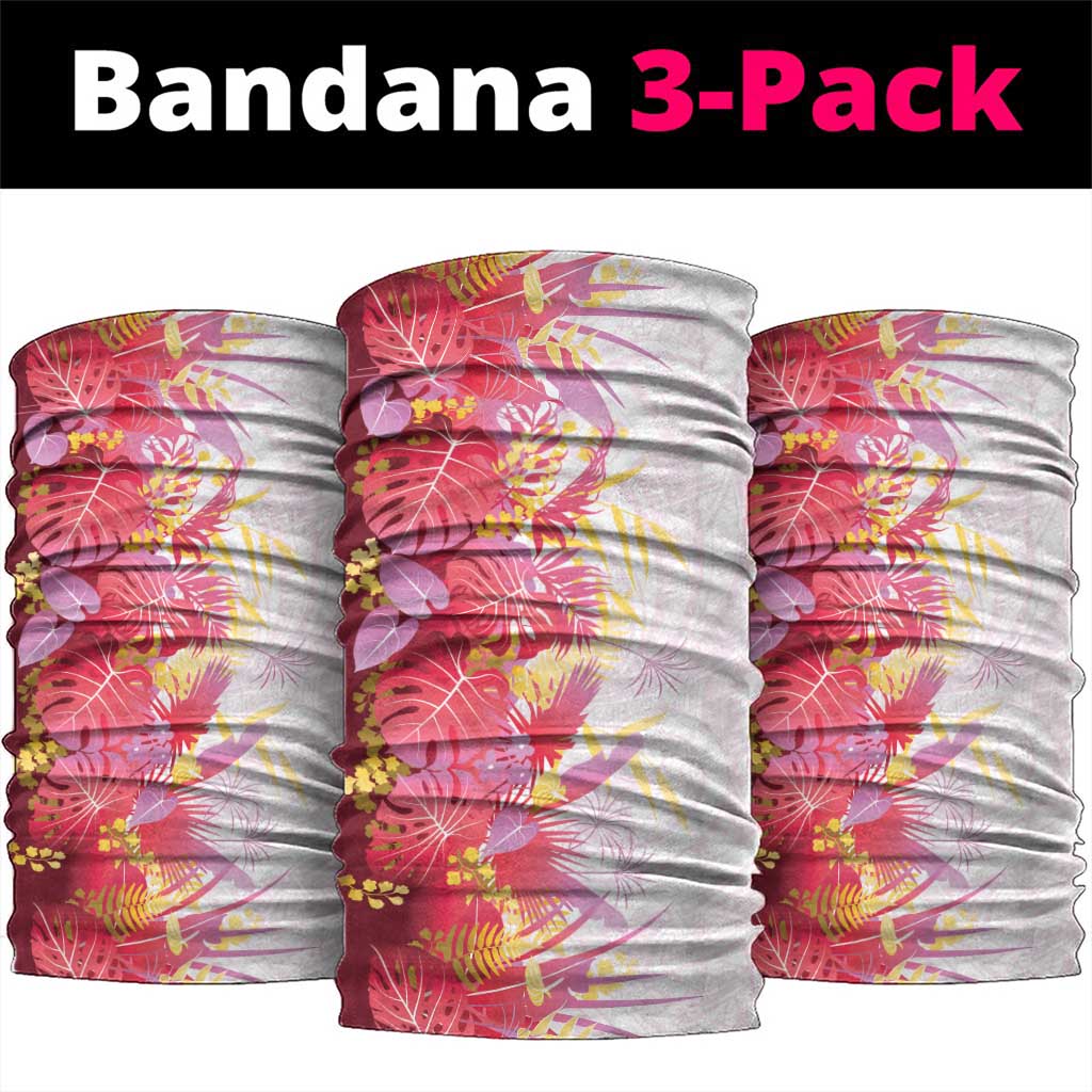 Hawaii Tropical Plant Akala Neck Gaiter Vibrant Polynesian Pattern