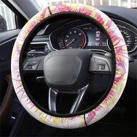 Hawaii Tropical Plant Akala Steering Wheel Cover Vibrant Polynesian Pattern