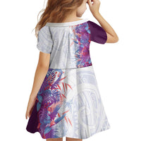 Hawaii Tropical Plant Poni Family Matching Off Shoulder Maxi Dress and Hawaiian Shirt Vibrant Polynesian Pattern