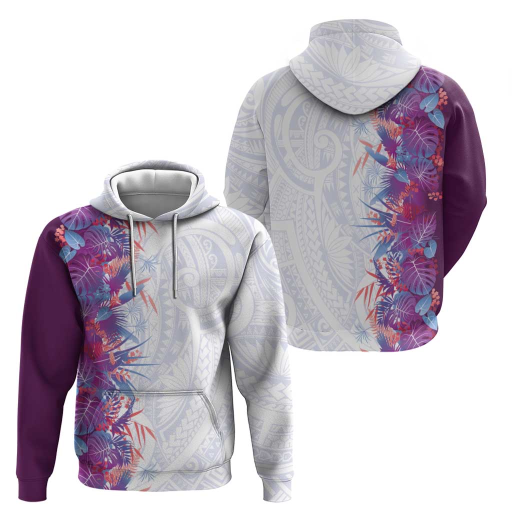 Hawaii Tropical Plant Poni Hoodie Vibrant Polynesian Pattern LT01 - Polynesian Pride