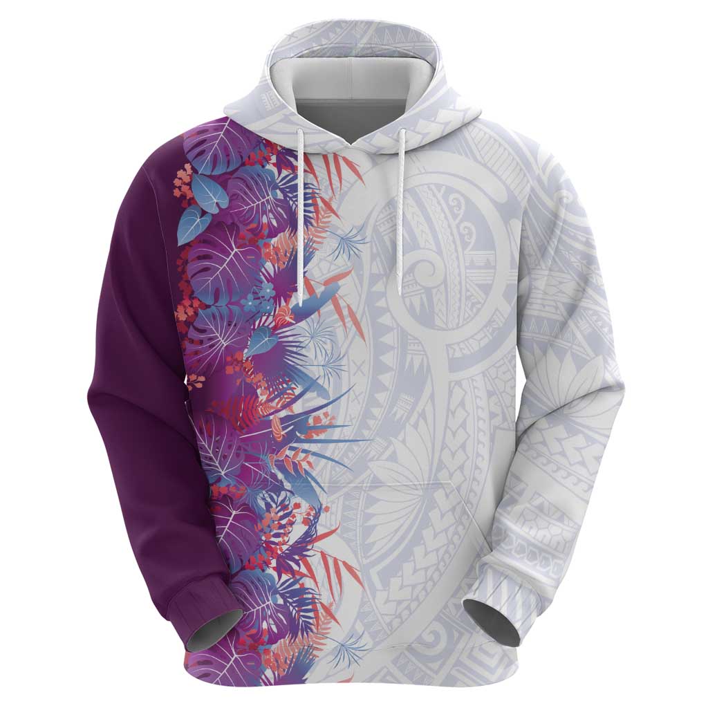 Hawaii Tropical Plant Poni Hoodie Vibrant Polynesian Pattern LT01 - Polynesian Pride