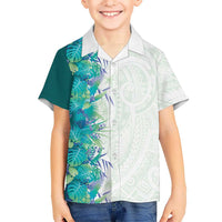 Hawaii Tropical Plant Teal Hawaiian Shirt Vibrant Polynesian Pattern LT01 - Polynesian Pride