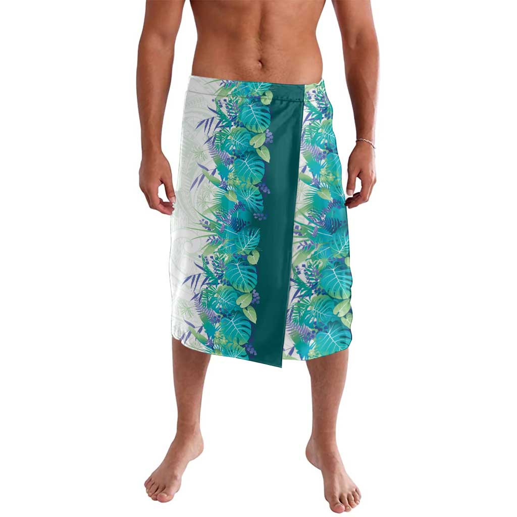 Hawaii Tropical Plant Teal Lavalava Vibrant Polynesian Pattern LT01 Teal - Polynesian Pride
