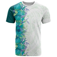 Hawaii Tropical Plant Teal T Shirt Vibrant Polynesian Pattern LT01 Teal - Polynesian Pride