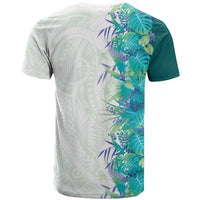 Hawaii Tropical Plant Teal T Shirt Vibrant Polynesian Pattern LT01 - Polynesian Pride