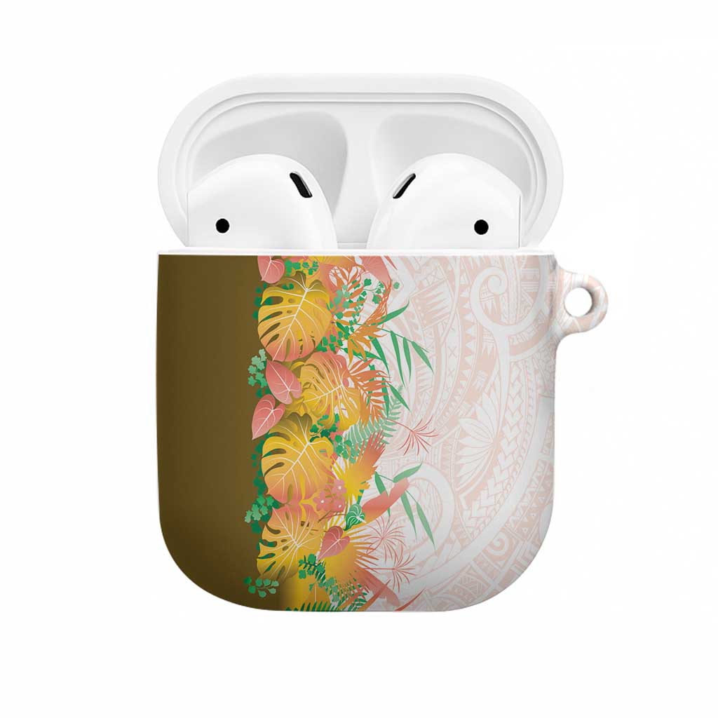 Hawaii Tropical Plant Lenalena AirPods Case Vibrant Polynesian Pattern LT01 Yellow - Polynesian Pride