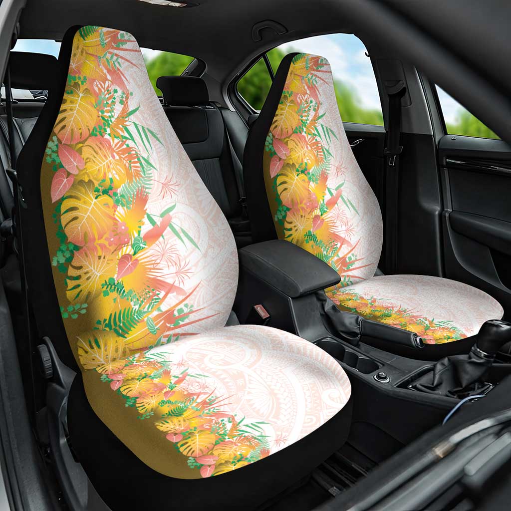 Hawaii Tropical Plant Lenalena Car Seat Cover Vibrant Polynesian Pattern