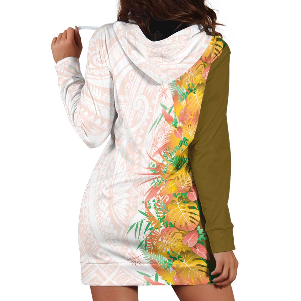Hawaii Tropical Plant Lenalena Hoodie Dress Vibrant Polynesian Pattern LT01 - Polynesian Pride