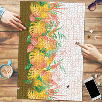 Hawaii Tropical Plant Lenalena Puzzle Vibrant Polynesian Pattern