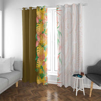 Hawaii Tropical Plant Lenalena Window Curtain Vibrant Polynesian Pattern