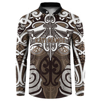 Personalised Maori Kati Mamoe Button Sweatshirt Silver Fern Kowhaiwhai Art