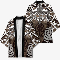 Personalised Maori Kati Mamoe Kimono Silver Fern Kowhaiwhai Art