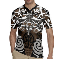 Personalised Maori Kati Mamoe Rugby Jersey Silver Fern Kowhaiwhai Art