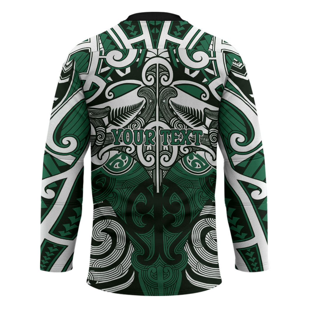 Personalised Maori Ngai Tahu Hockey Jersey Silver Fern Kowhaiwhai Art