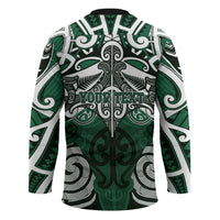 Personalised Maori Ngai Tahu Hockey Jersey Silver Fern Kowhaiwhai Art