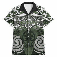 Personalised Maori Ngati Awa Hawaiian Shirt Silver Fern Kowhaiwhai Art