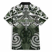 Personalised Maori Ngati Awa Hawaiian Shirt Silver Fern Kowhaiwhai Art