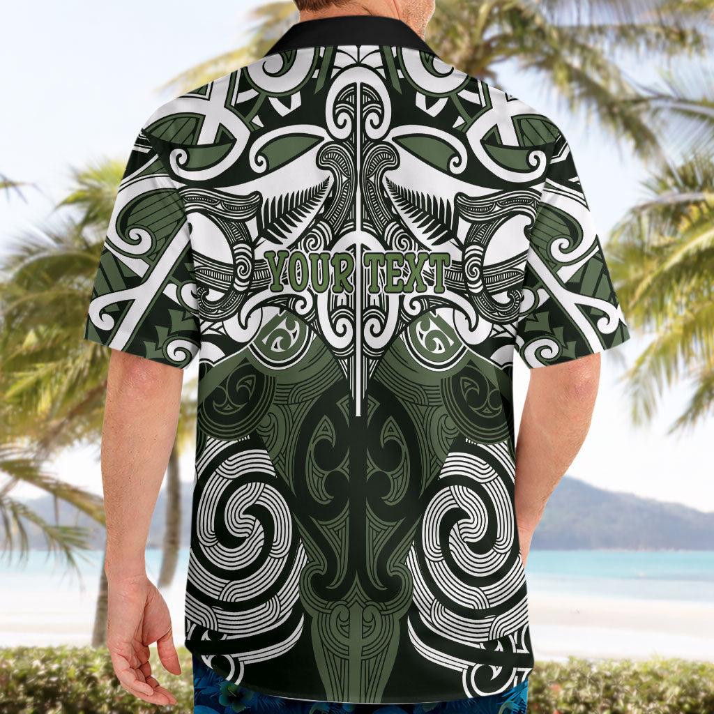 Personalised Maori Ngati Awa Hawaiian Shirt Silver Fern Kowhaiwhai Art