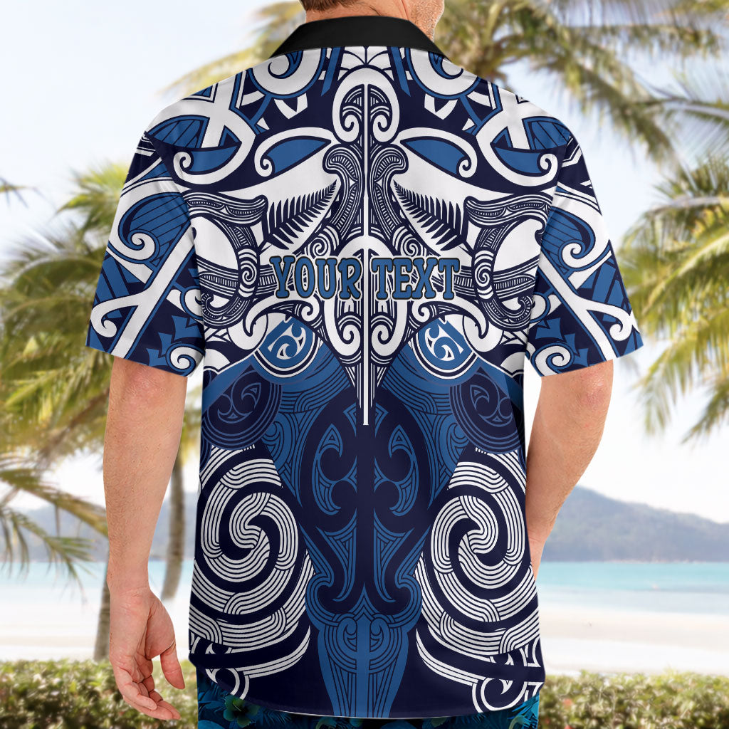 Personalised Maori Ngati Kahungunu Hawaiian Shirt Silver Fern Kowhaiwhai Art
