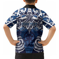 Personalised Maori Ngati Kahungunu Hawaiian Shirt Silver Fern Kowhaiwhai Art