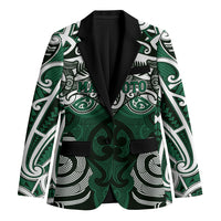 Personalised Maori Ngati Maniapoto Blazer Silver Fern Kowhaiwhai Art