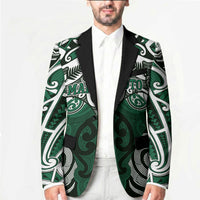 Personalised Maori Ngati Maniapoto Blazer Silver Fern Kowhaiwhai Art