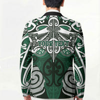 Personalised Maori Ngati Maniapoto Blazer Silver Fern Kowhaiwhai Art