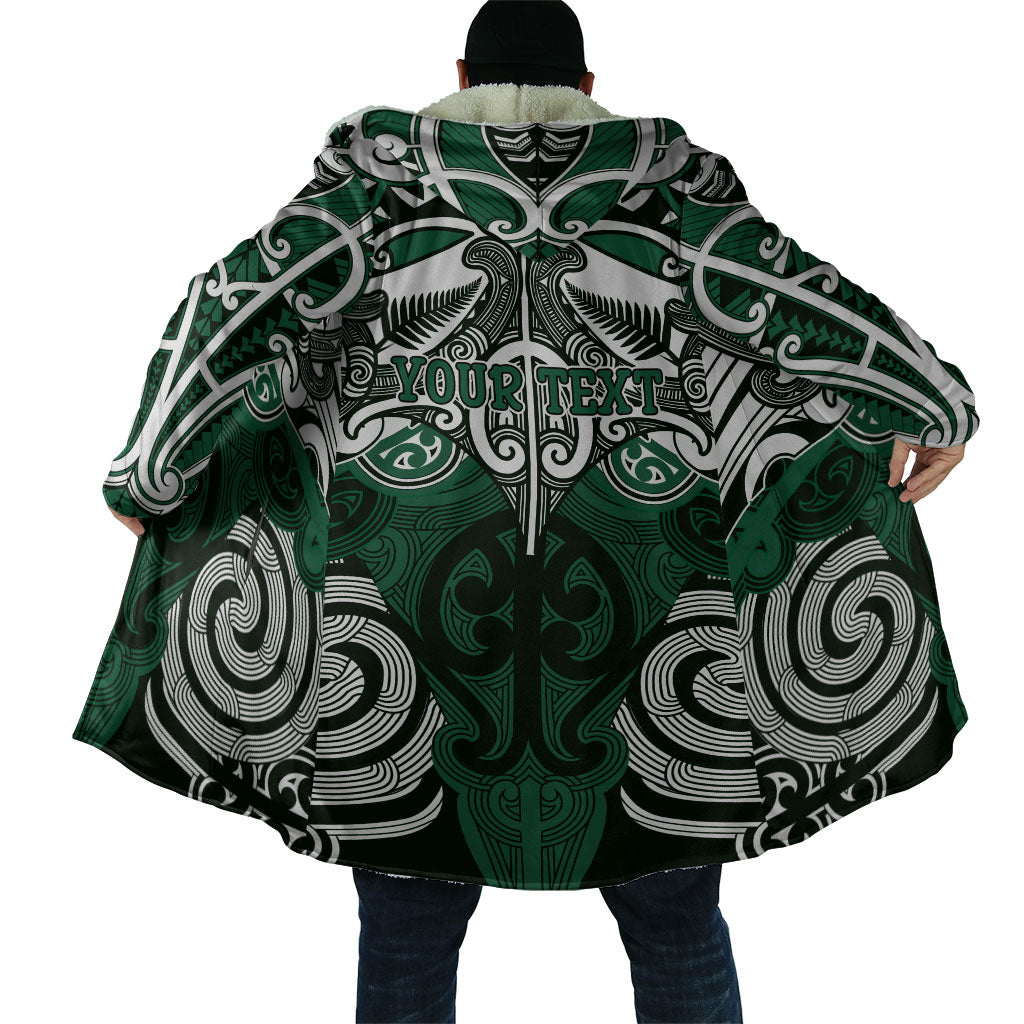 Personalised Maori Ngati Maniapoto Cloak Silver Fern Kowhaiwhai Art