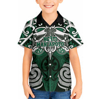 Personalised Maori Ngati Maniapoto Hawaiian Shirt Silver Fern Kowhaiwhai Art