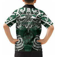 Personalised Maori Ngati Maniapoto Hawaiian Shirt Silver Fern Kowhaiwhai Art