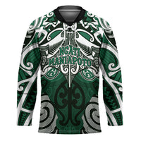 Personalised Maori Ngati Maniapoto Hockey Jersey Silver Fern Kowhaiwhai Art