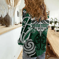 Personalised Maori Ngati Maniapoto Women Casual Shirt Silver Fern Kowhaiwhai Art