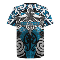 Personalised Maori Ngati Porou Rugby Jersey Silver Fern Kowhaiwhai Art