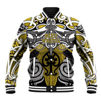 Personalised Maori Ngati Whatua Baseball Jacket Silver Fern Kowhaiwhai Art