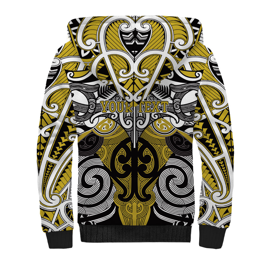 Personalised Maori Ngati Whatua Sherpa Hoodie Silver Fern Kowhaiwhai Art
