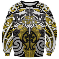 Personalised Maori Ngati Whatua Sweatshirt Silver Fern Kowhaiwhai Art
