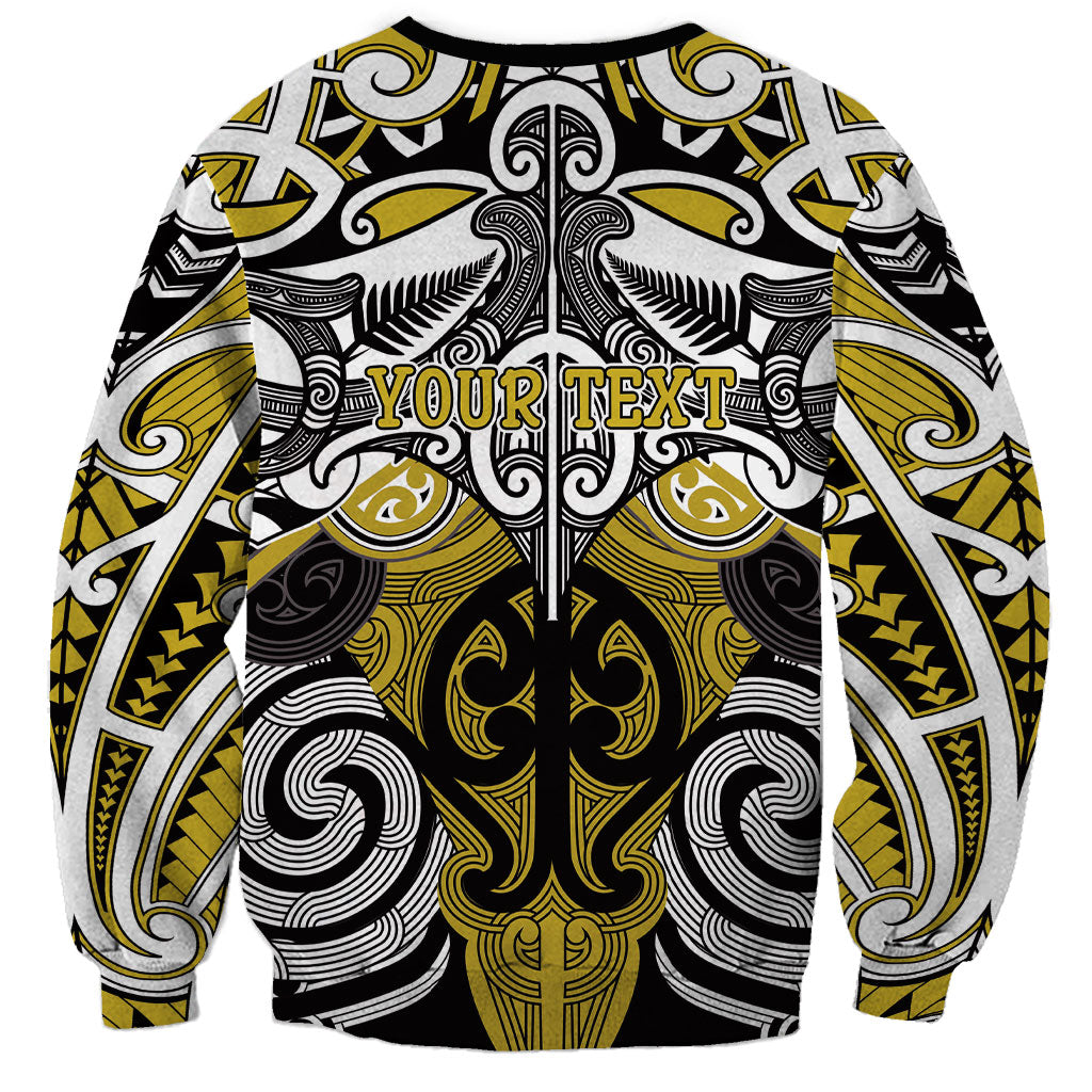 Personalised Maori Ngati Whatua Sweatshirt Silver Fern Kowhaiwhai Art