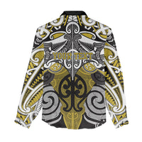Personalised Maori Ngati Whatua Women Casual Shirt Silver Fern Kowhaiwhai Art