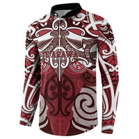 Personalised Maori Te Arawa Button Sweatshirt Silver Fern Kowhaiwhai Art